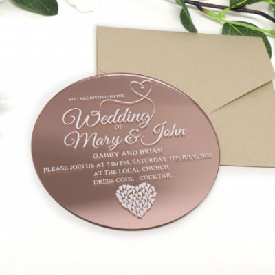 Large Round Printed Acrylic 3mm Thick Wedding Invitations Profile Picture