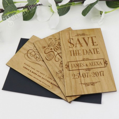 11B Laser Engraved Timber 'Save The Date' Cards Profile Picture
