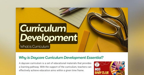 Curriculum Development | Smore Newsletters