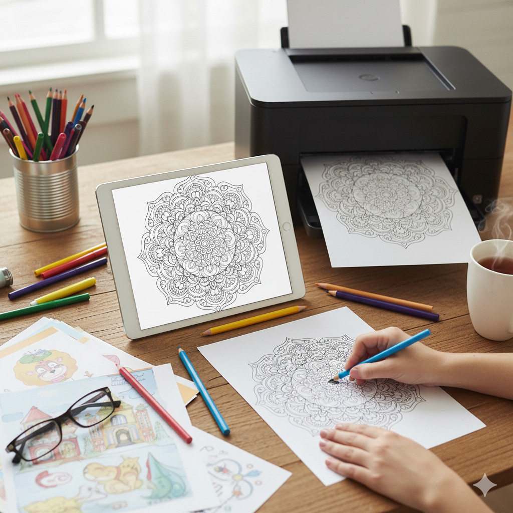 Printable Coloring Page Profile Picture