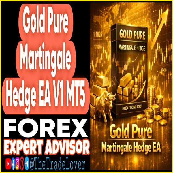 Gold Pure Martingale Hedge EA v1 MT5 + Presets (Works on Build 5660) | Forex Robot | MT5 Expert Advisor - The Trade Lovers