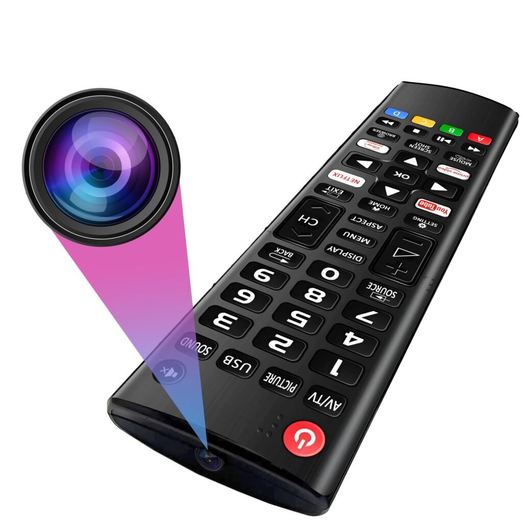 4K WiFi Spy Camera TV Remote, Live Monitoring Hidden Camera TV Remote, TV Remote Hidden Camera with Motion Alert Spy World