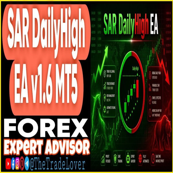SAR DailyHigh EA v1.6 MT5 (Works on Build 5800) | Forex Robot | MT5 Expert Advisor - The Trade Lovers