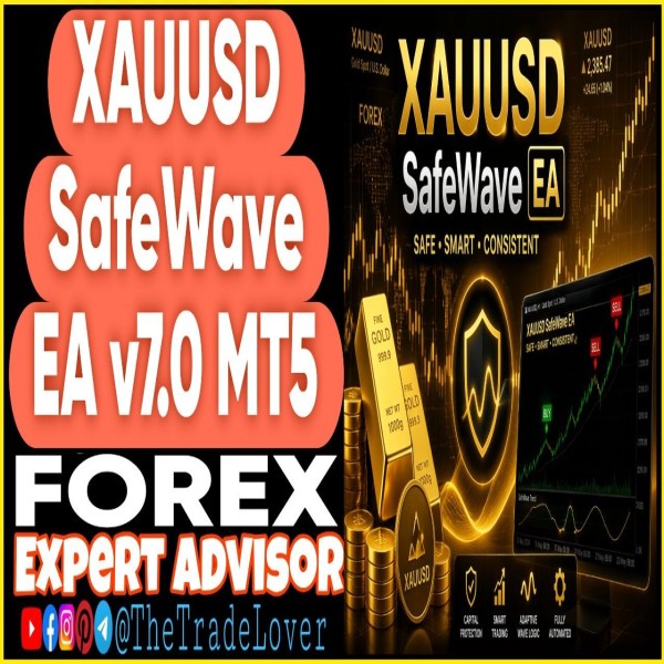 XAUUSD SafeWave EA v7.0 MT5 (Works on Build 5660) | Forex Robot | MT5 Expert Advisor - The Trade Lovers