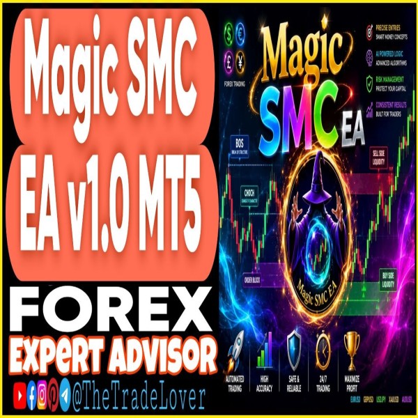 MAGIC SMC EA v1.0 MT5 (Works on Build 5836) | Forex Robot | MT5 Expert Advisor - The Trade Lovers
