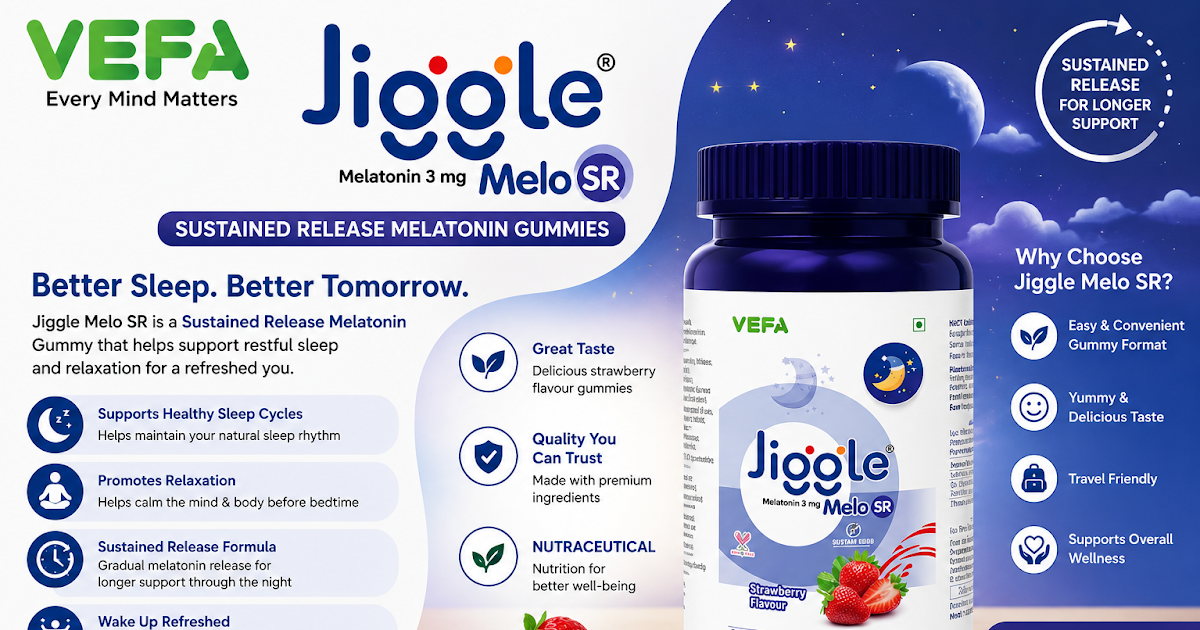 Jiggle Melo SR – Sustained Release Melatonin Gummies by Vefa Life