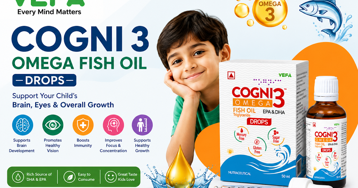 Cogni 3 Omega Fish Oil Drops – Uses, Benefits & Why Parents Trust Vefa Life