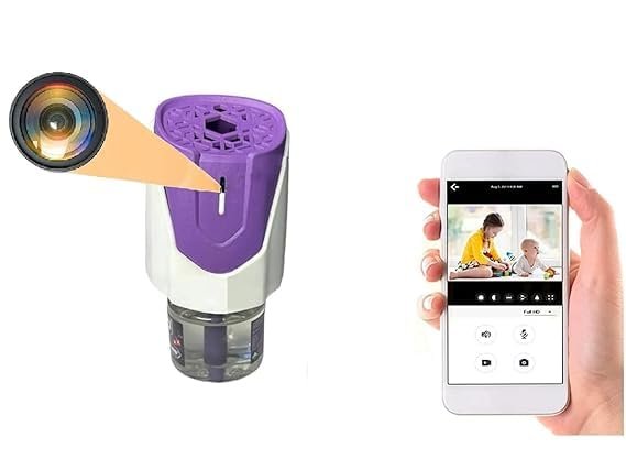 Wi-Fi Spy Camera Mosquito Repellent, WiFi Mosquito Machine 1080P HD Hidden Camera with 32gb Built in Memory with Live Audio & Video Recording, Wireless Wi-Fi Mosquito Repellent Surveillance Camera Spy World