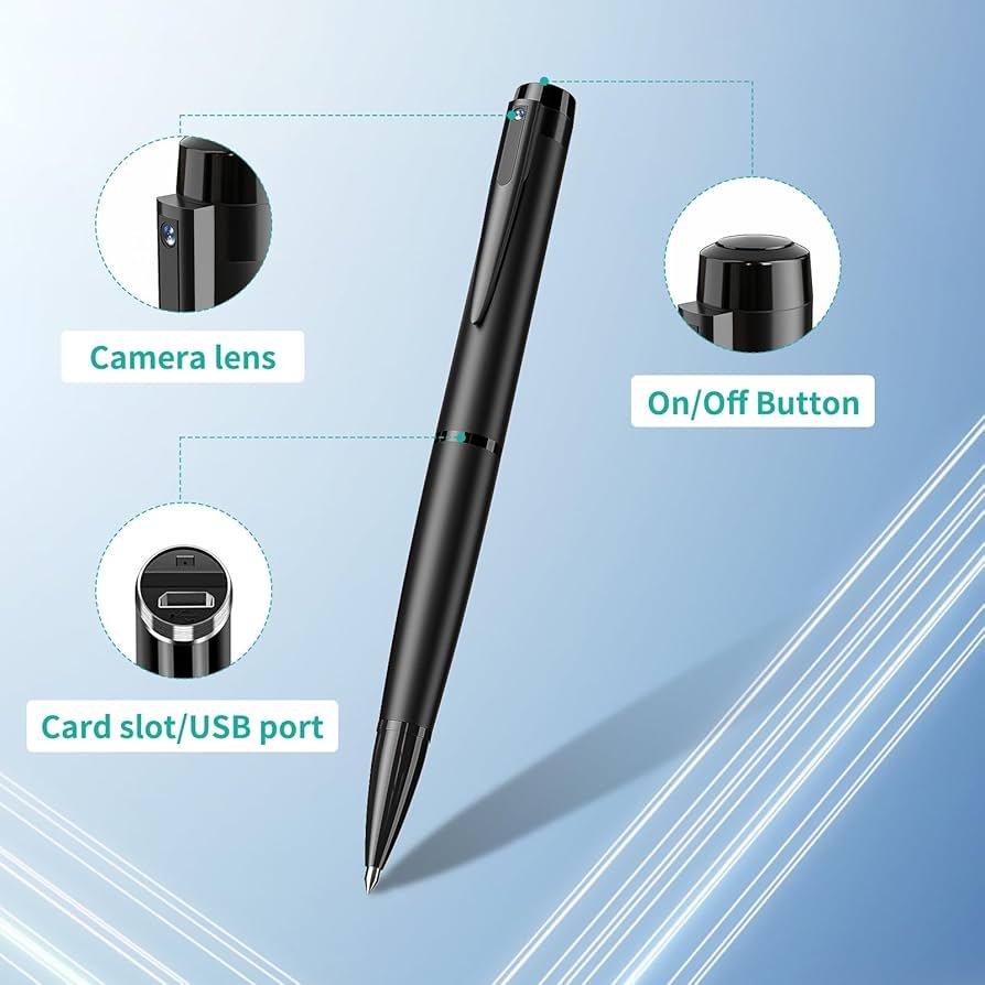 1080P HD Spy Pen Camera, Up to 90 Min Battery Backup Portable Pocket Security Camera for Home Office Mattings Surveillance Spy World