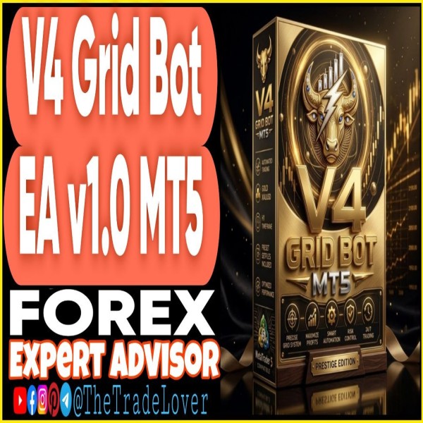 V4 Grid Bot EA v1.0 MT5 + Presets (Works on Build 5836) | Forex Robot | MT5 Expert Advisor - The Trade Lovers