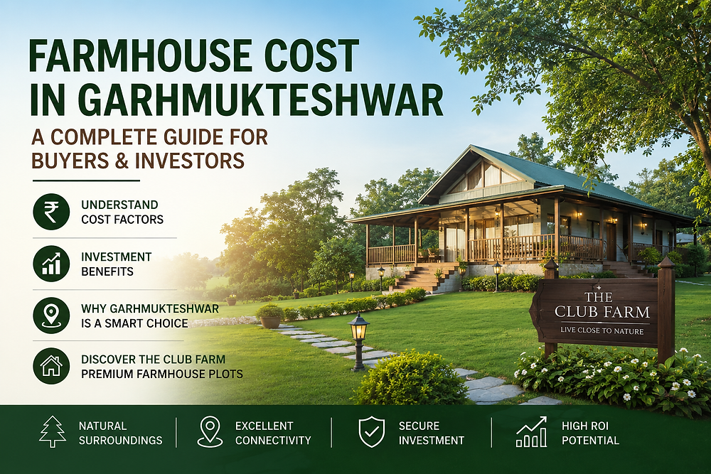 Farmhouse Cost in Garhmukteshwar | Price Guide, Investment Benefits & Buying Tips
