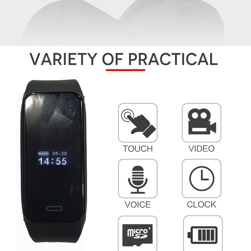 Spy Wrist Band Bracelet Watch Hidden Camera Invisible Lens