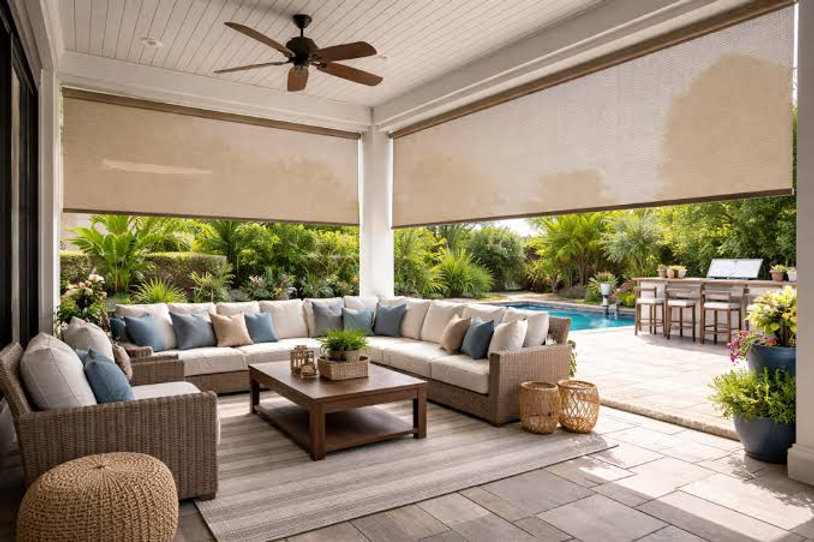 How Do Outdoor Roller Blinds Improve Comfort Across Different Weather Conditions?